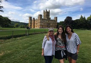 Patricia, Tracey and Savannah at Highclere Castle