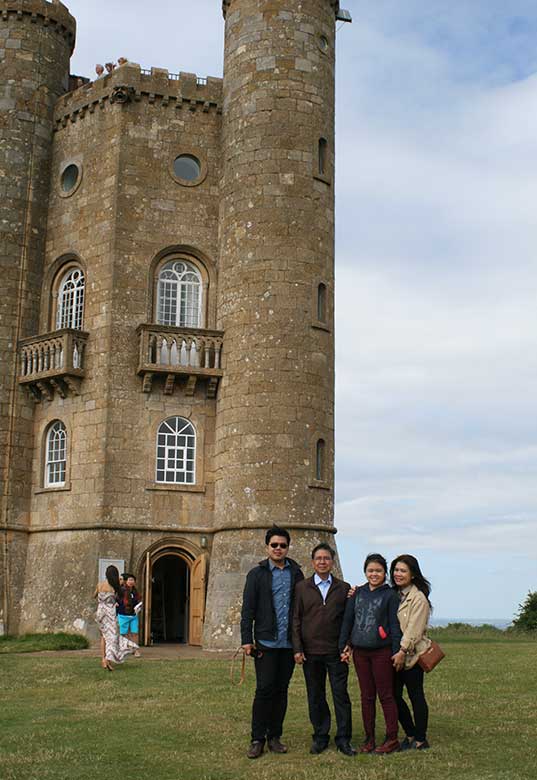 Denny and family at Broadway Tower
